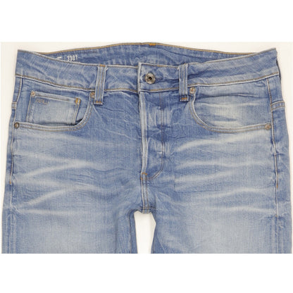 G-Star 3301 Men Blue Straight Regular Stretch Jeans W32 L31