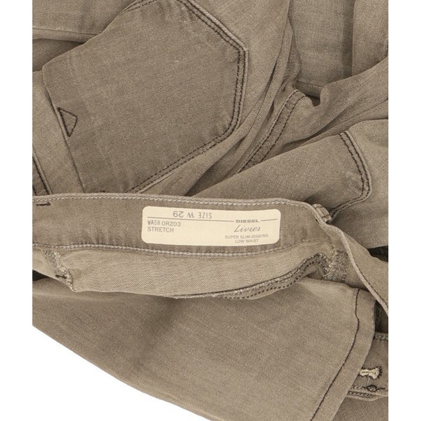 Diesel Livier Women Grey Skinny Slim Jegging Stretch Jeans W29 L33