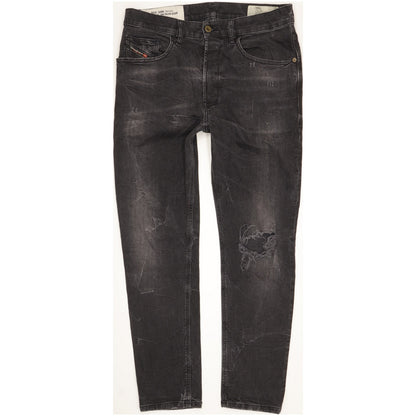 Diesel D-eetar Men Black Tapered Regular Stretch Jeans W32 L32