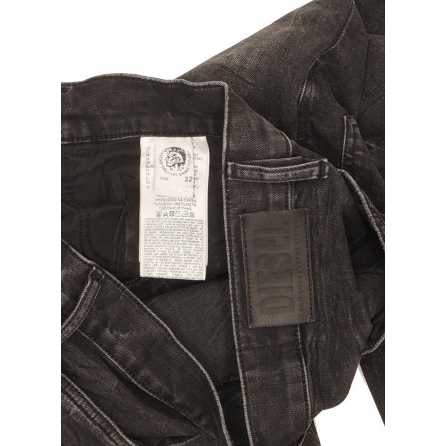 Diesel D-eetar Men Black Tapered Regular Stretch Jeans W32 L32