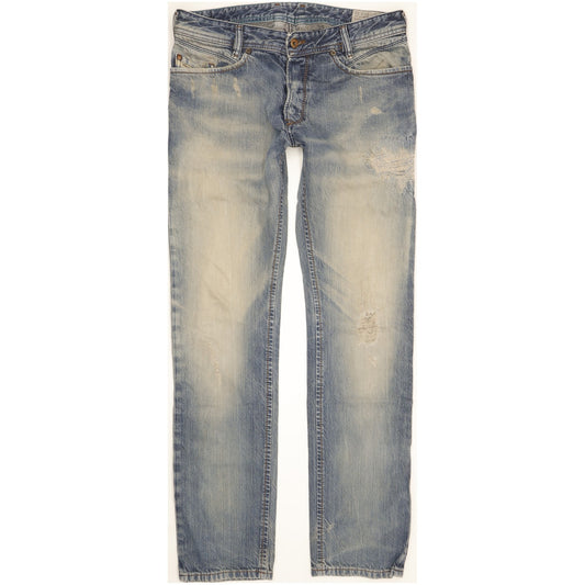 Diesel Iakop Men Blue Tapered Slim Jeans W30 L32