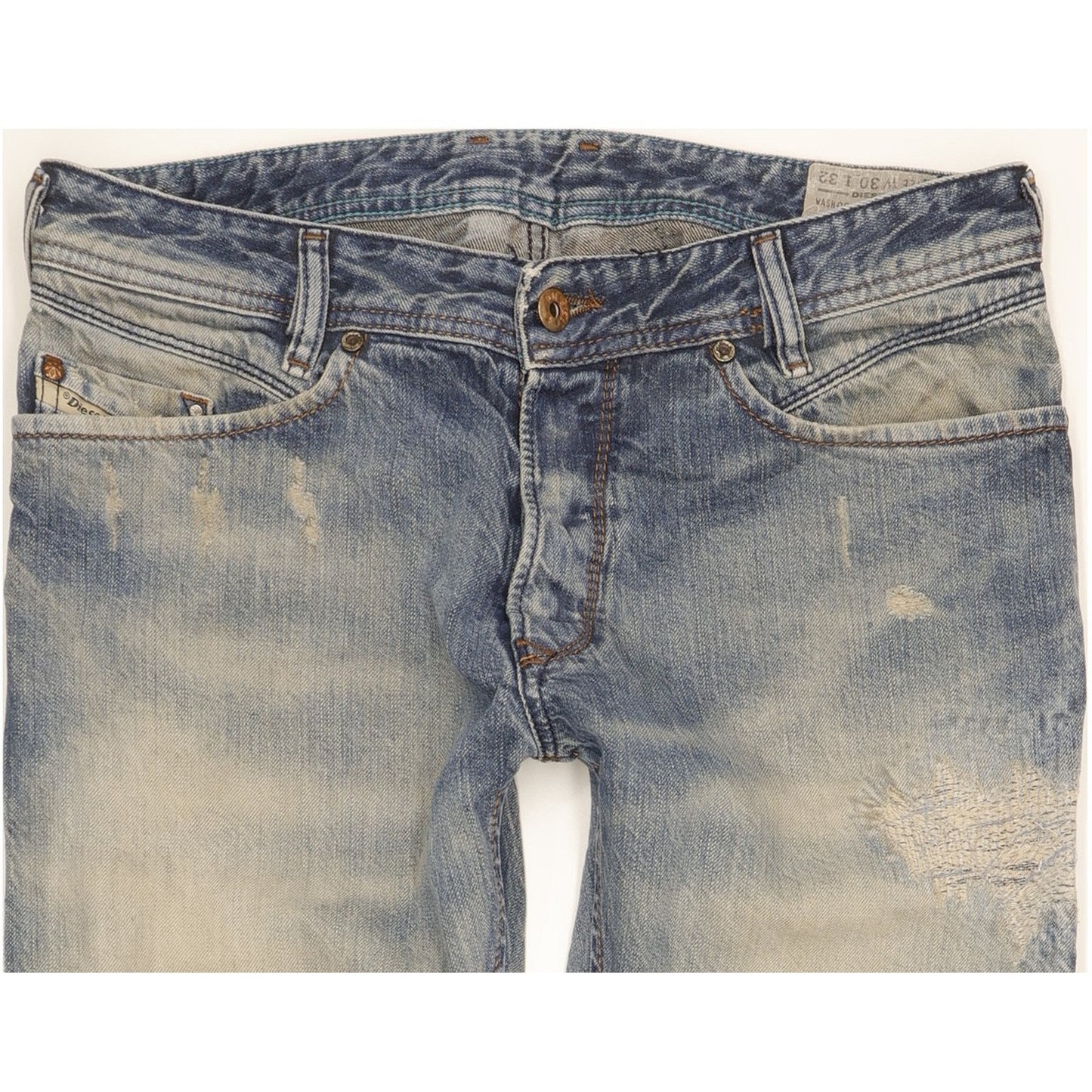 Diesel Iakop Men Blue Tapered Slim Jeans W30 L32