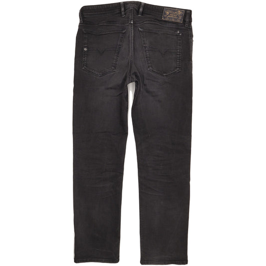 Diesel Waykee Men Black Straight Regular Stretch Jeans W36 L31