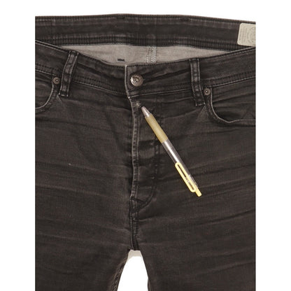 Diesel Waykee Men Black Straight Regular Stretch Jeans W36 L31