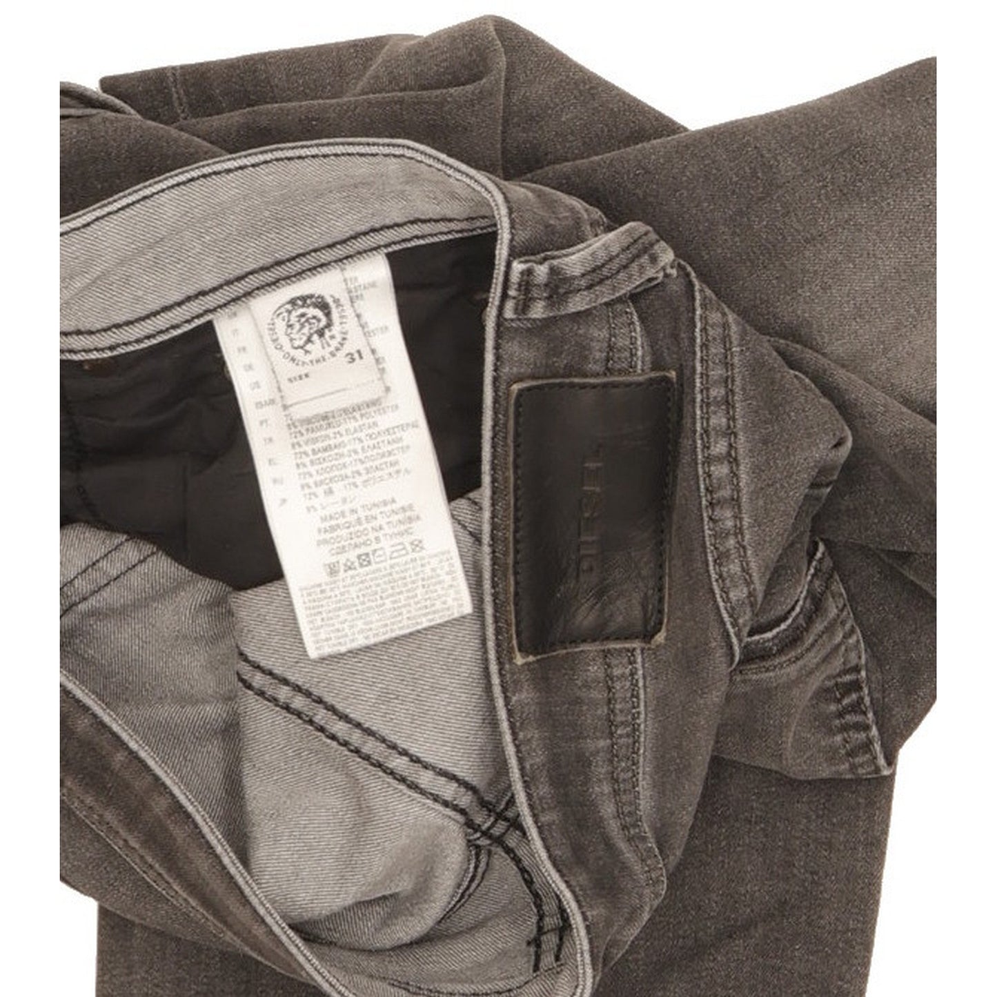 Diesel Larkee Men Grey Straight Regular Stretch Jeans W31 L30