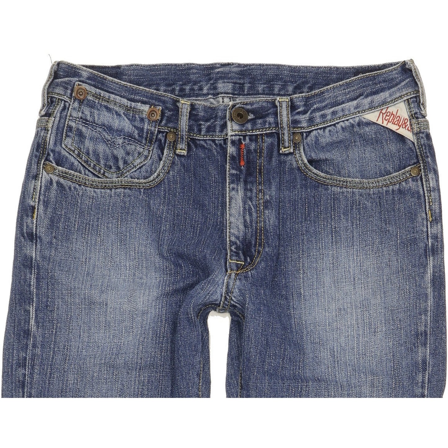 Replay Men Blue Straight Regular Jeans W28 L34