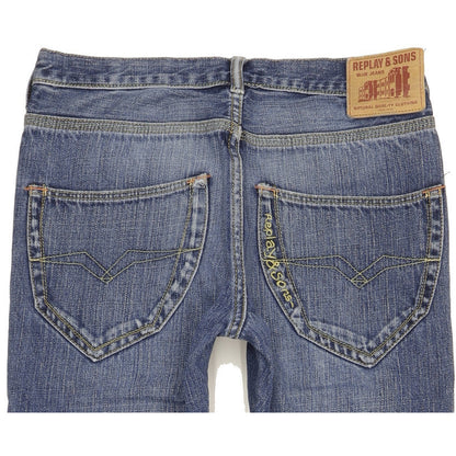 Replay Men Blue Straight Regular Jeans W28 L34
