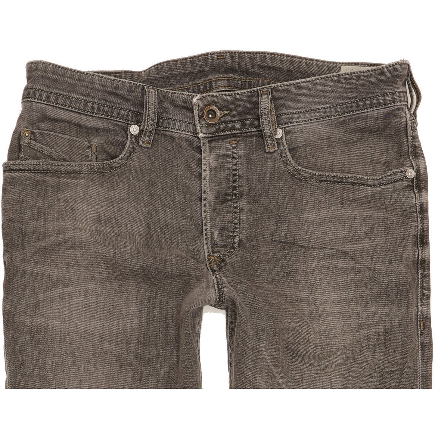 Diesel Buster Men Grey Tapered Slim Stretch Jeans W30 L30