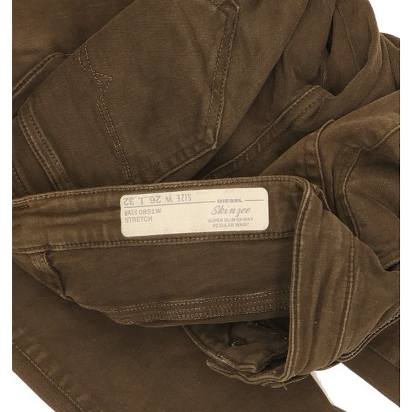 Diesel Skinzee Men Brown Skinny Slim Stretch Jeans W26 L31