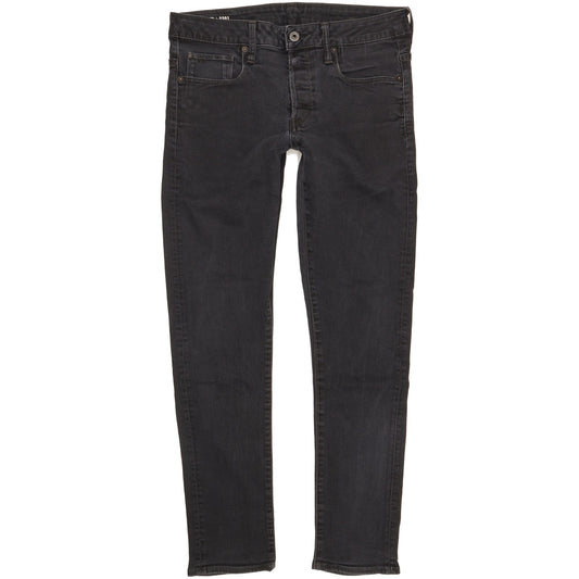 G-Star 3301 Men Black Skinny Slim Stretch Jeans W32 L30