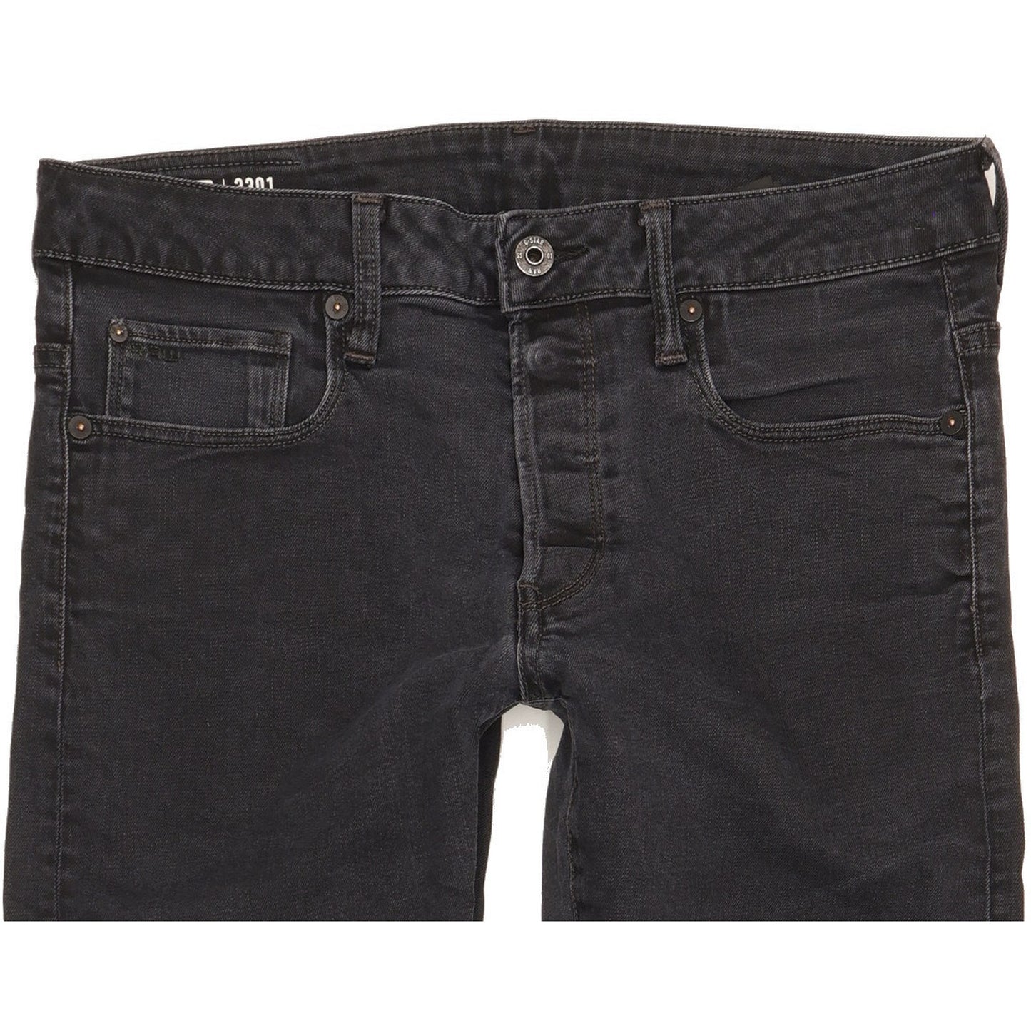 G-Star 3301 Men Black Skinny Slim Stretch Jeans W32 L30