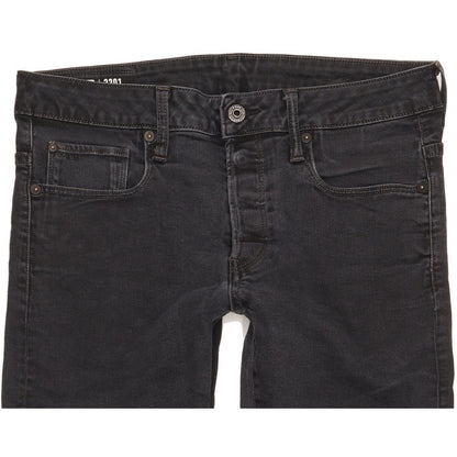 G-Star 3301 Men Black Skinny Slim Stretch Jeans W32 L30