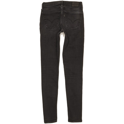 Levi's 710 Super Women Black Skinny Slim Stretch Jeans W26 L29