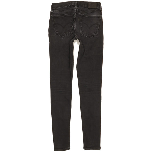 Levi's 710 Super Women Black Skinny Slim Stretch Jeans W26 L29
