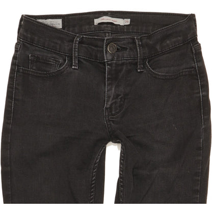 Levi's 710 Super Women Black Skinny Slim Stretch Jeans W26 L29