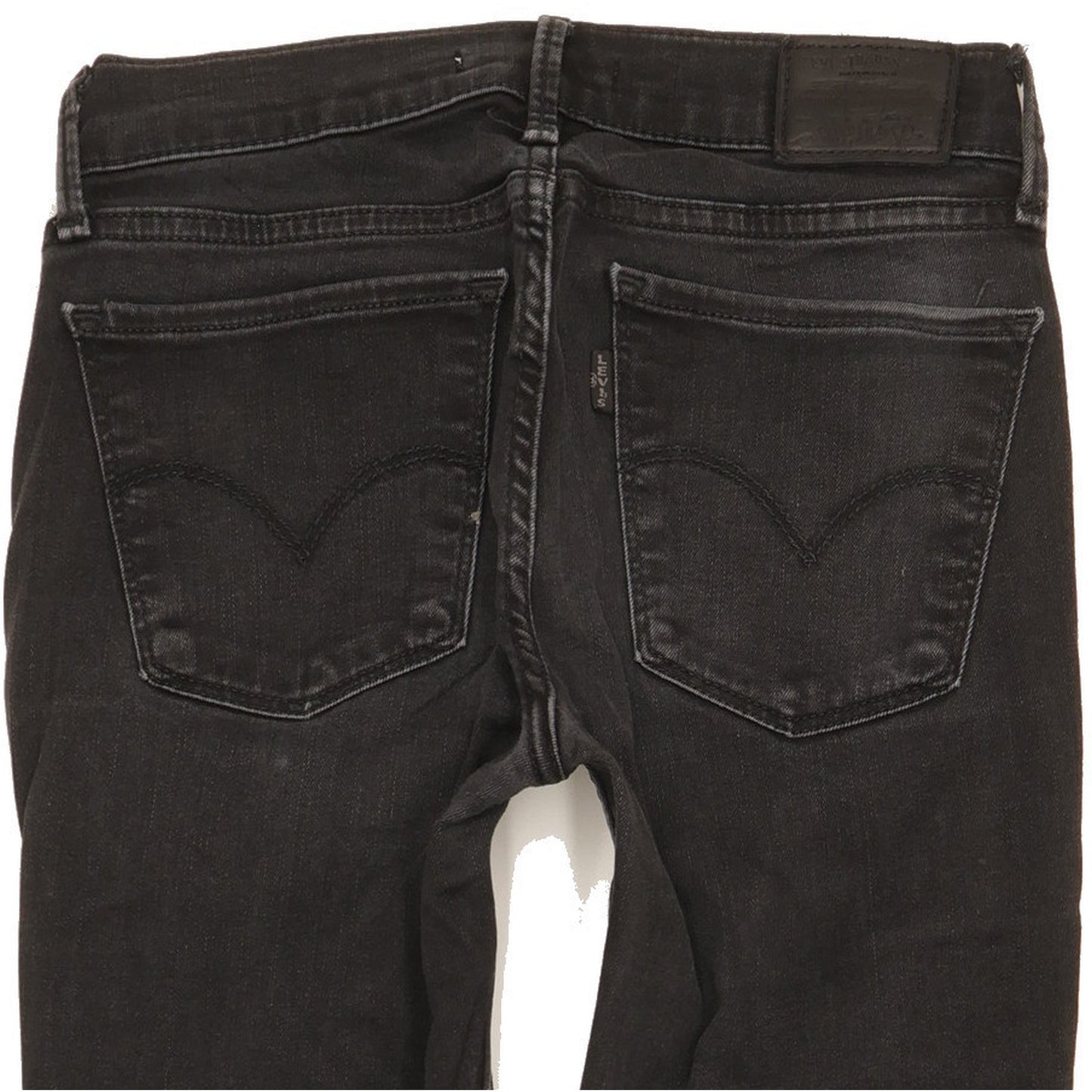 Levi's 710 Super Women Black Skinny Slim Stretch Jeans W26 L29