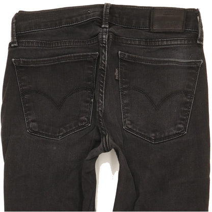 Levi's 710 Super Women Black Skinny Slim Stretch Jeans W26 L29