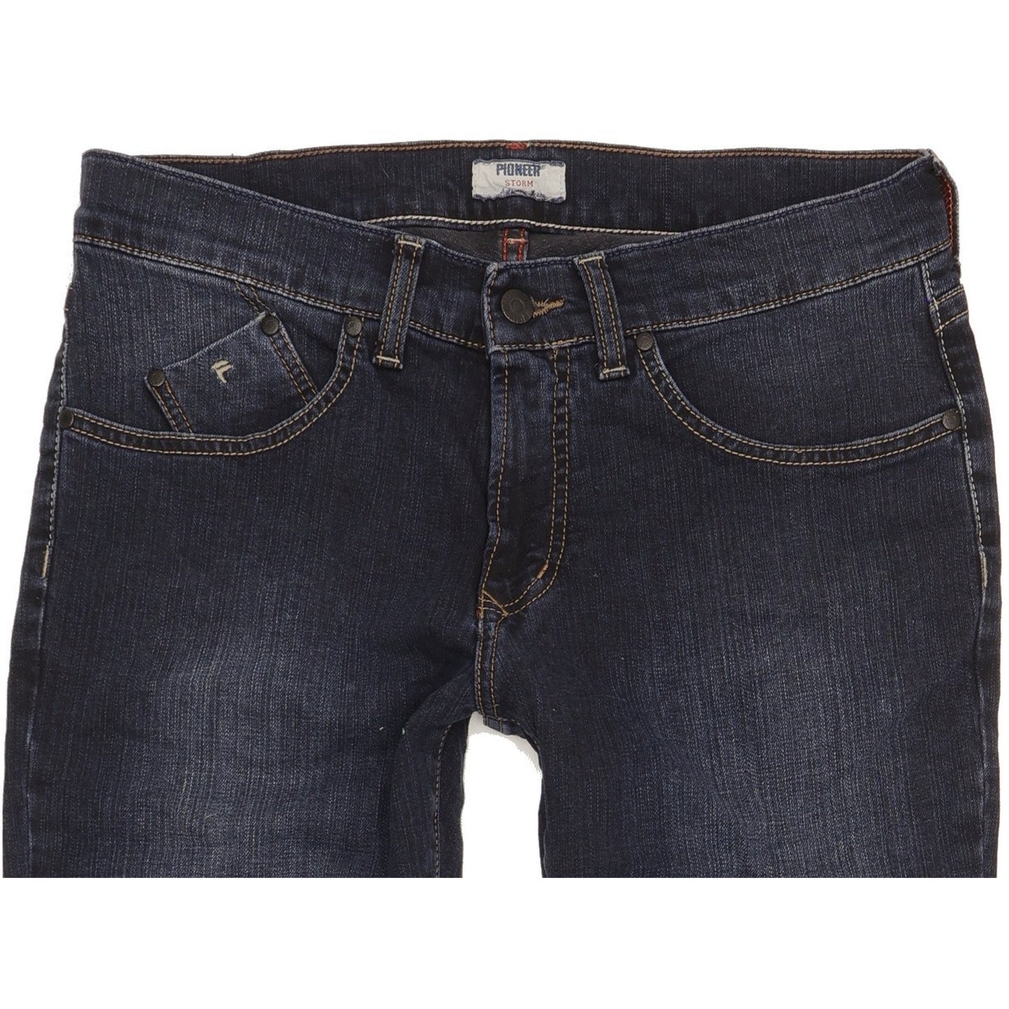 Pioneer Storm Men Navy Straight Regular Stretch Jeans W31 L30