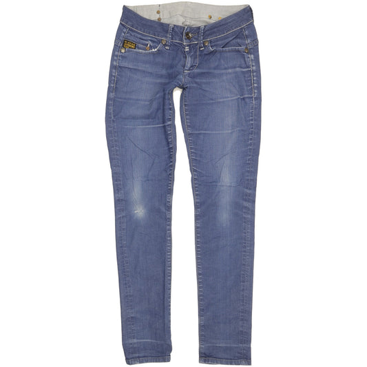 G-Star Women Blue Skinny Slim Stretch Jeans W24 L29