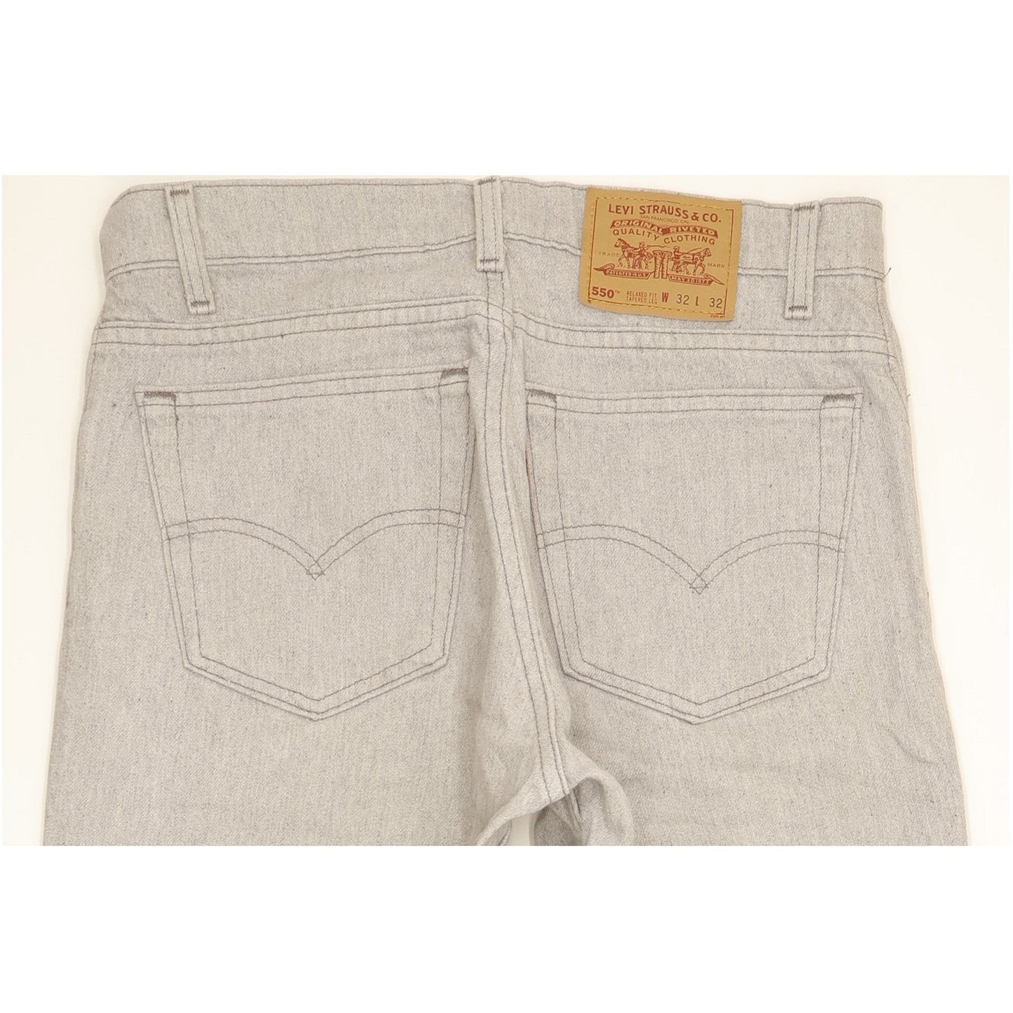 Levi's 550 Made in USA Men Grey Tapered Relaxed Jeans W32 L32