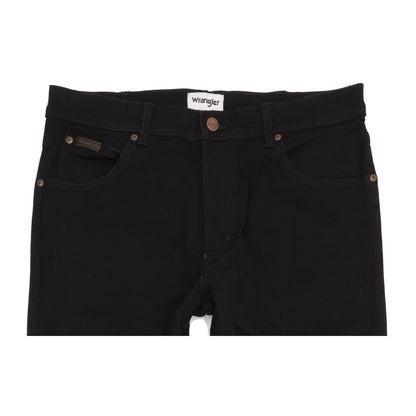Wrangler Texas Men Black Straight Regular Stretch Jeans W35 L32