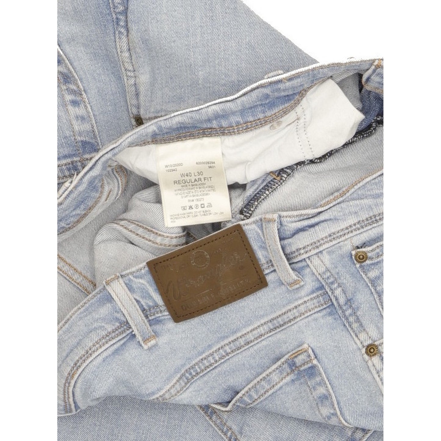 Wrangler Durable Quality Men Blue Straight Regular Stretch Jeans W40 L29
