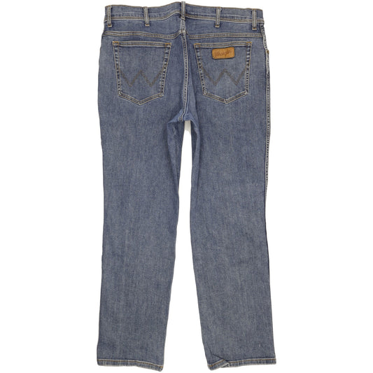 Wrangler Texas Men Blue Straight Regular Stretch Jeans W40 L32