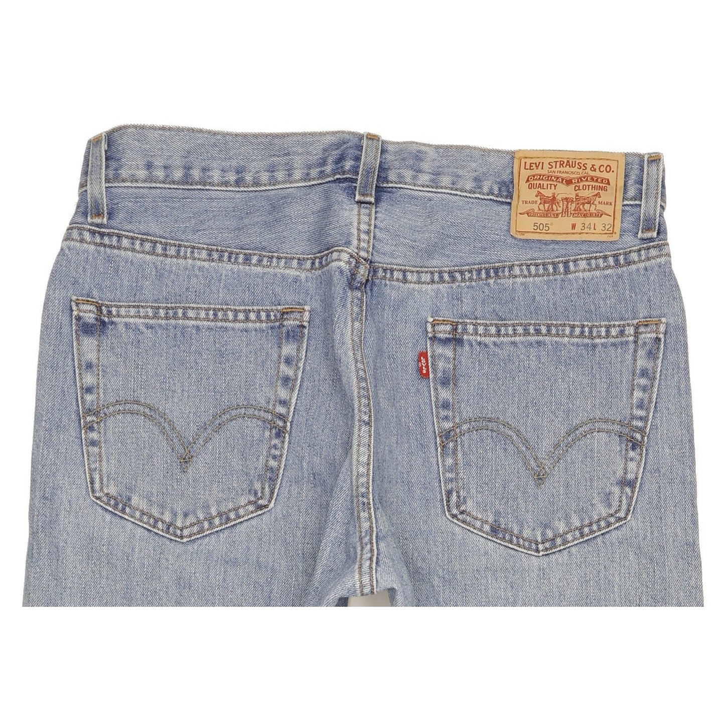 Levi's 505 Men Blue Straight Regular Jeans W34 L32