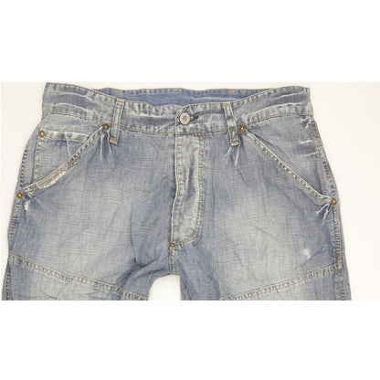 G-Star Elwood Men Blue Straight Regular Jeans W33 L35