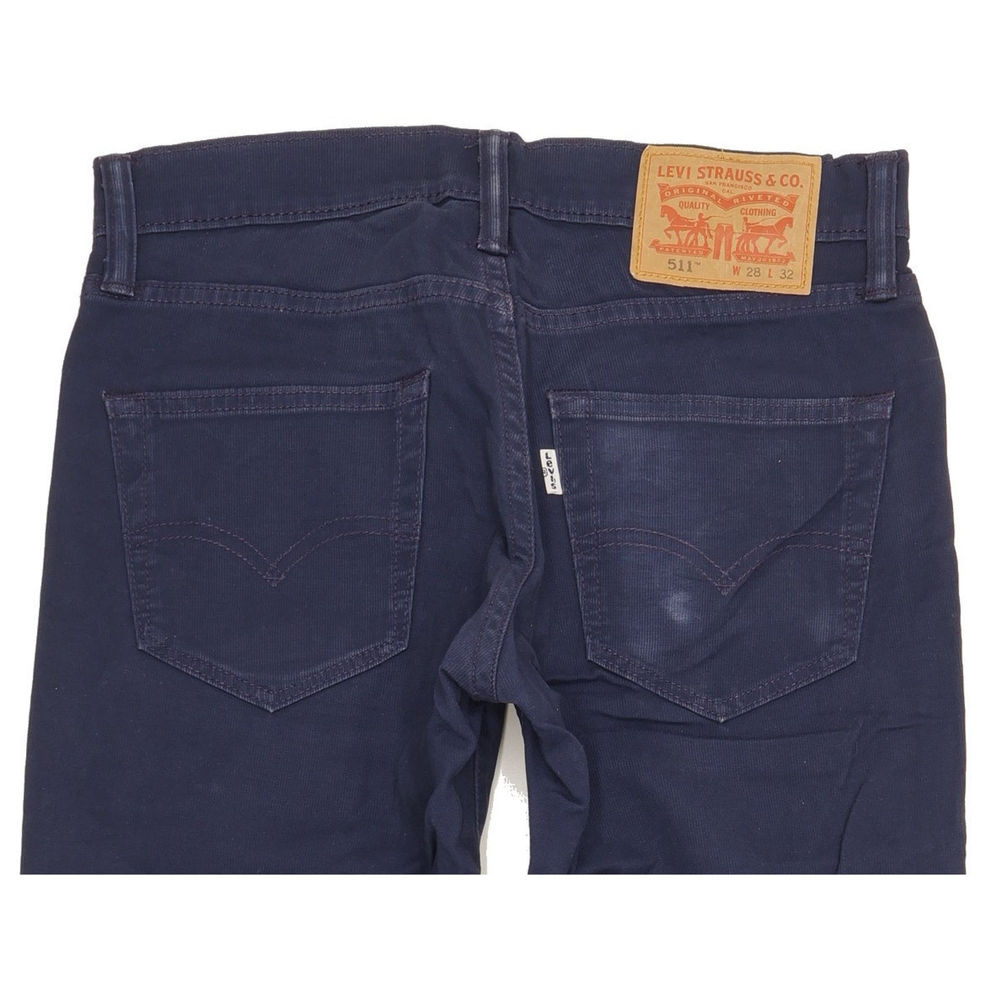 Levi's 511 Men Navy Straight Slim Stretch Jeans W28 L31