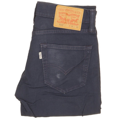 Levi's 511 Men Navy Straight Slim Stretch Jeans W28 L31