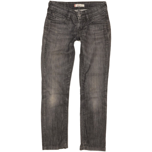 Levi's 571 Women Black Straight Slim Stretch Jeans W28 L29