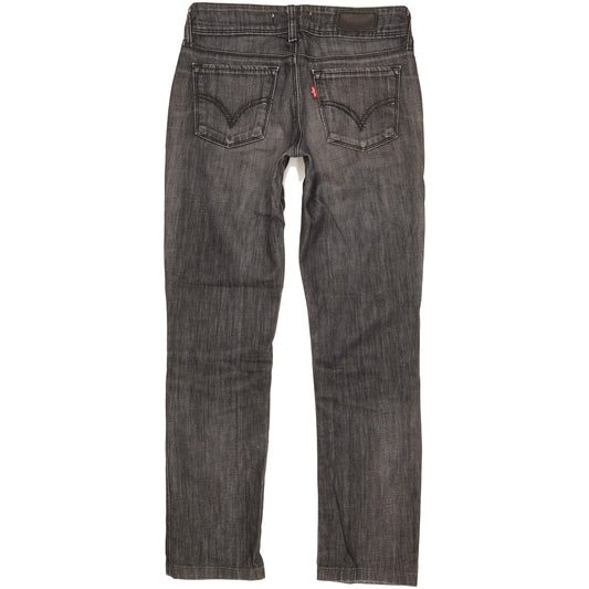 Levi's 571 Women Black Straight Slim Stretch Jeans W28 L29
