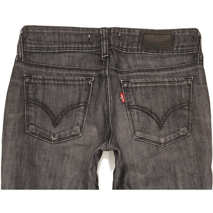 Levi's 571 Women Black Straight Slim Stretch Jeans W28 L29