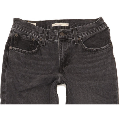 Levi's Moody Women Black Straight Slim Jeans W27 L32