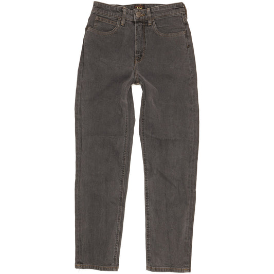 Lee Grey Straight Slim Stretch Jeans High Waisted W24 L27