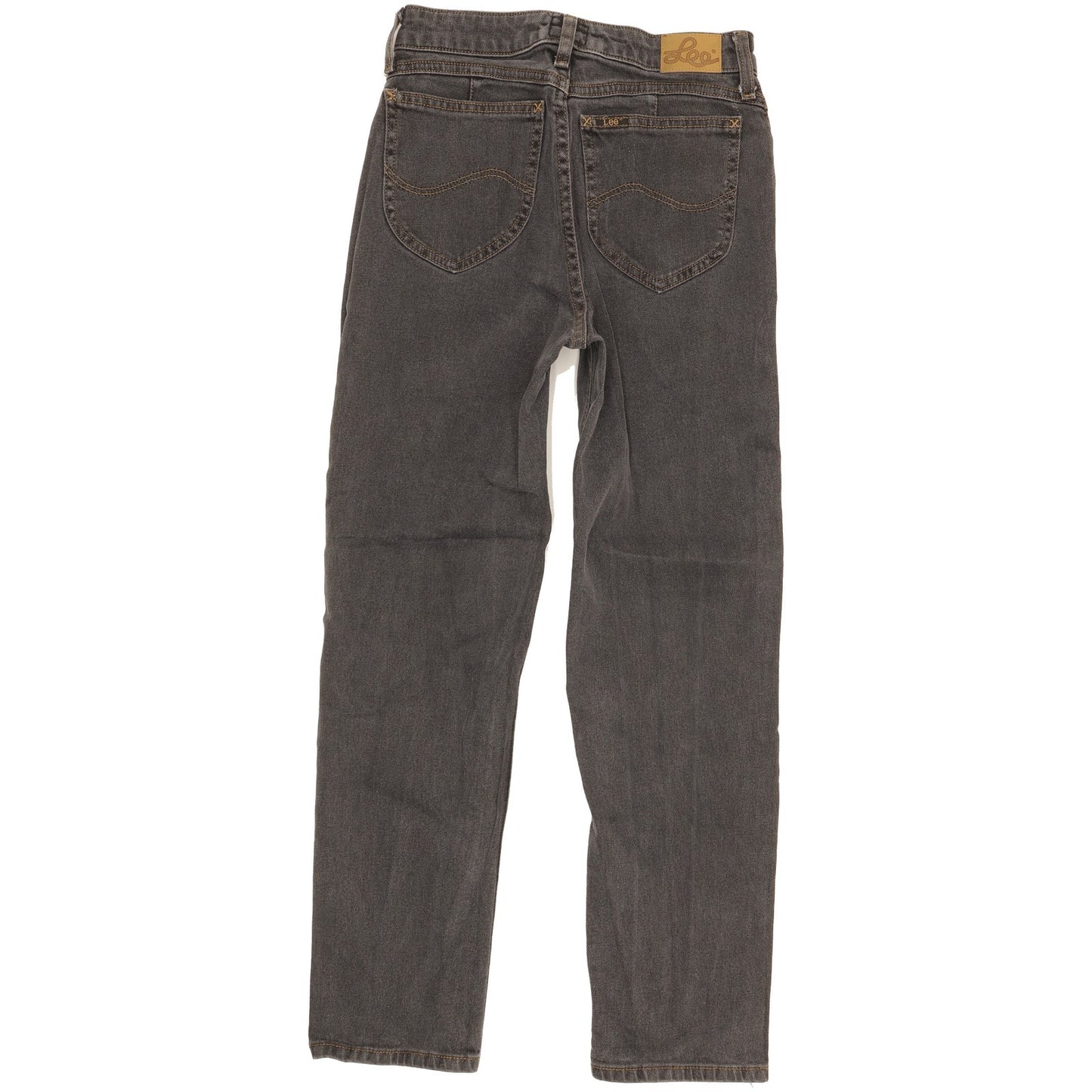 Lee Grey Straight Slim Stretch Jeans High Waisted W24 L27