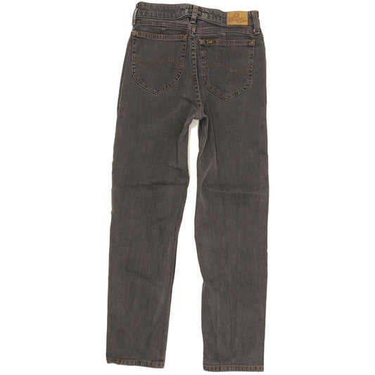 Lee Grey Straight Slim Stretch Jeans High Waisted W24 L27