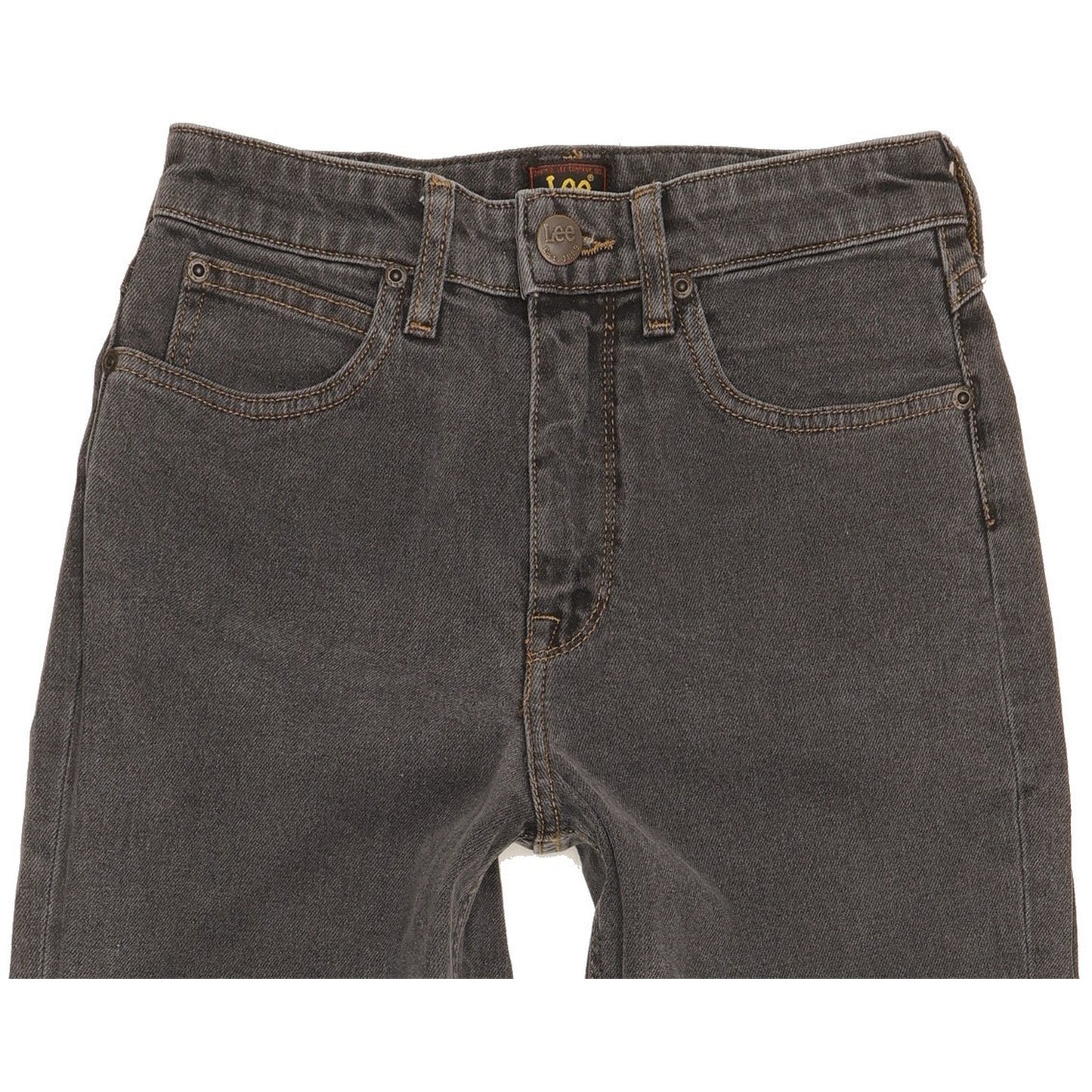 Lee Grey Straight Slim Stretch Jeans High Waisted W24 L27