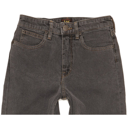 Lee Grey Straight Slim Stretch Jeans High Waisted W24 L27