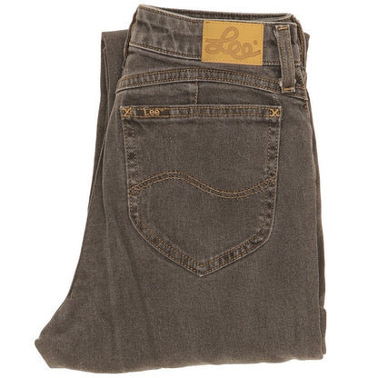 Lee Grey Straight Slim Stretch Jeans High Waisted W24 L27