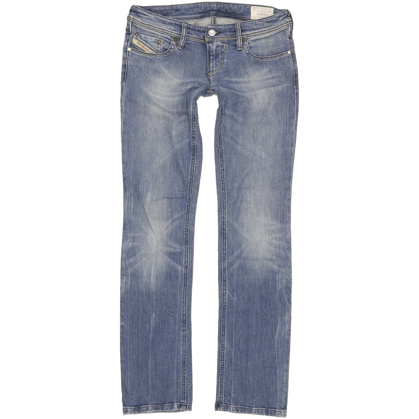 Diesel Lowky Women Blue Straight Slim Stretch Jeans W27 L32