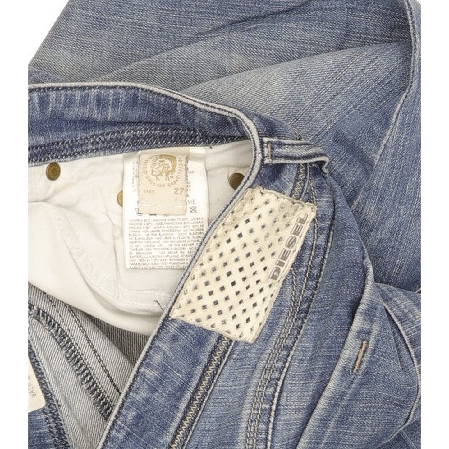 Diesel Lowky Women Blue Straight Slim Stretch Jeans W27 L32