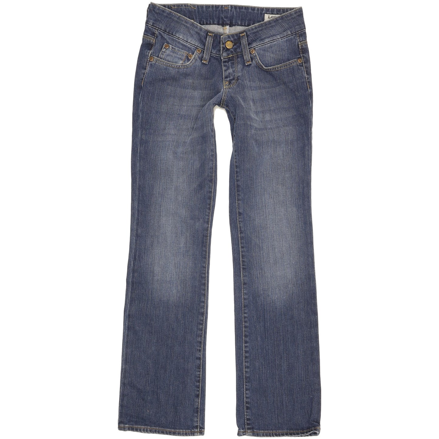 Lee Coral Women Blue Straight Slim Stretch Jeans W26 L30