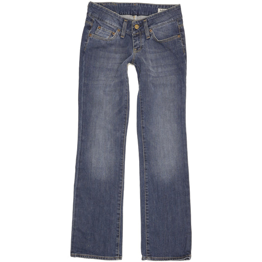 Lee Coral Women Blue Straight Slim Stretch Jeans W26 L30