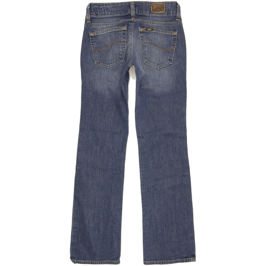 Lee Coral Women Blue Straight Slim Stretch Jeans W26 L30