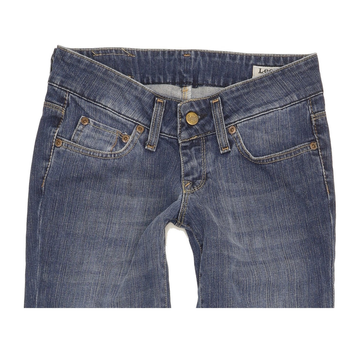 Lee Coral Women Blue Straight Slim Stretch Jeans W26 L30