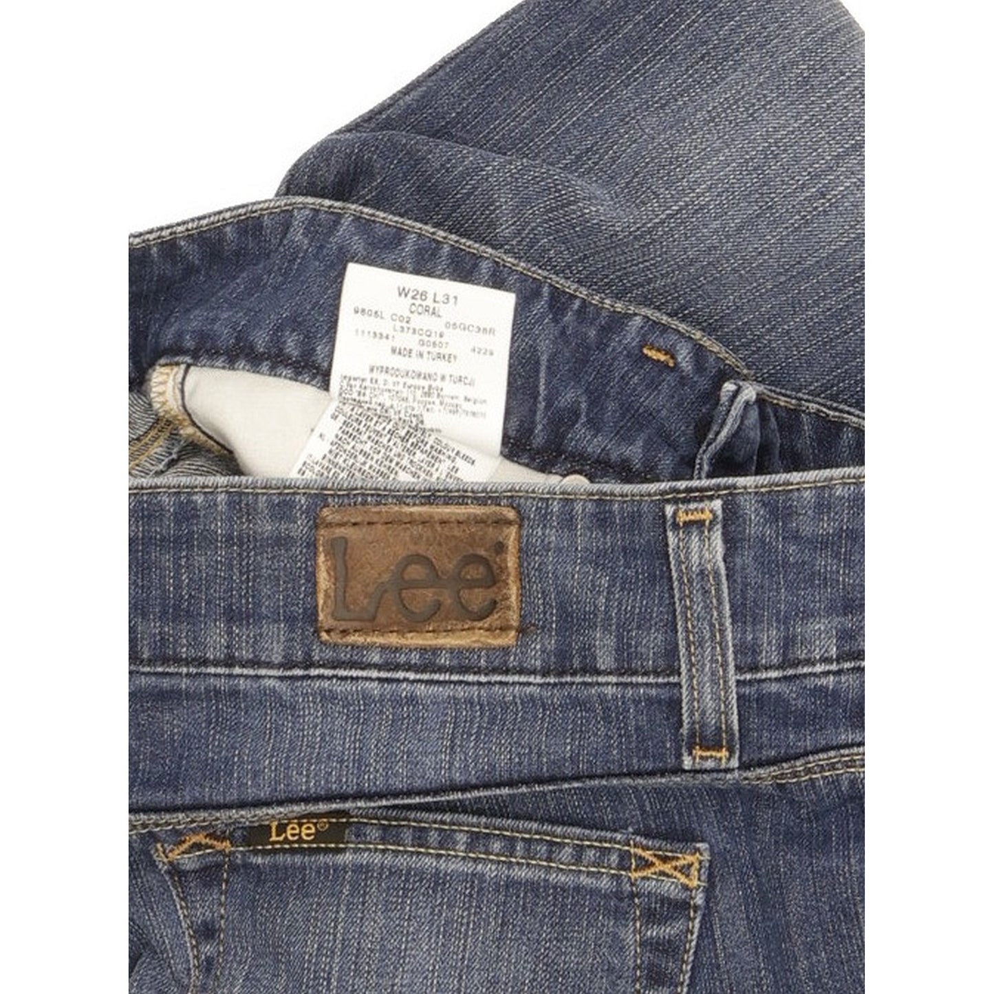Lee Coral Women Blue Straight Slim Stretch Jeans W26 L30