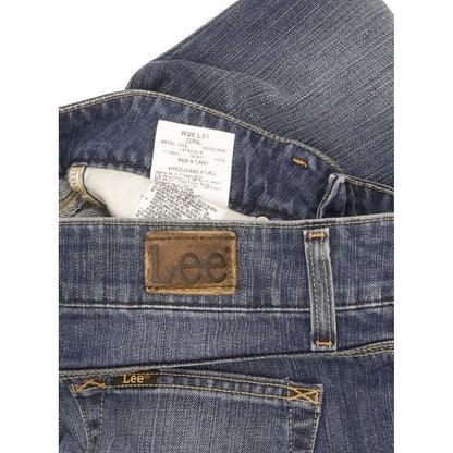 Lee Coral Women Blue Straight Slim Stretch Jeans W26 L30