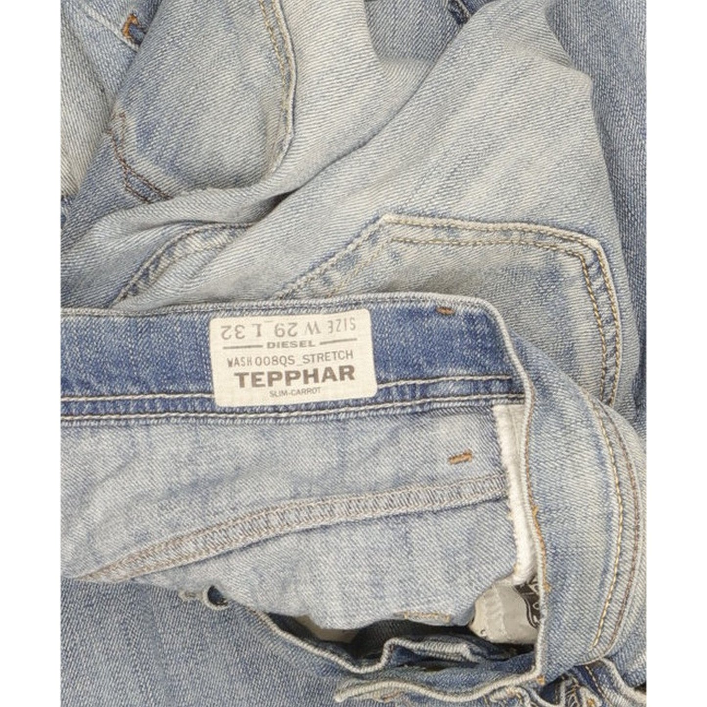 Diesel Tepphar Men Blue Tapered Slim Stretch Jeans W30 L32